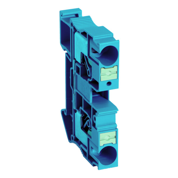 Linergy - borne push in - passant - 2 points - 10mm² - bleu - Schneider Electric - NSYTRP102BL