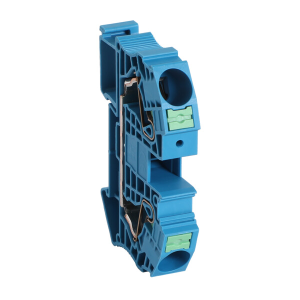 Linergy - borne push in - passant - 2 points - 16mm² - bleu - Schneider Electric - NSYTRP162BL