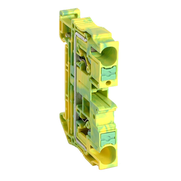 Linergy - borne push in - conducteur de protection - 2pts - 6mm² - vert/jaune - Schneider Electric - NSYTRP62PE