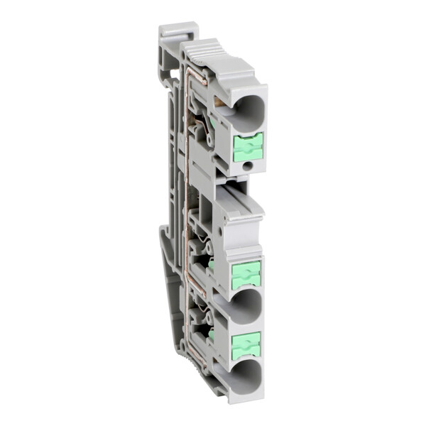 Linergy - borne push in - passant - 3 points - 6mm² - gris - Schneider Electric - NSYTRP63