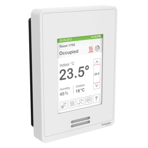 Thermostat intelligent blanc/blanc - Temp + Hr + PIR  BACnet/Modbus/Zigbee - Schneider Electric - SE8350U5B11PH