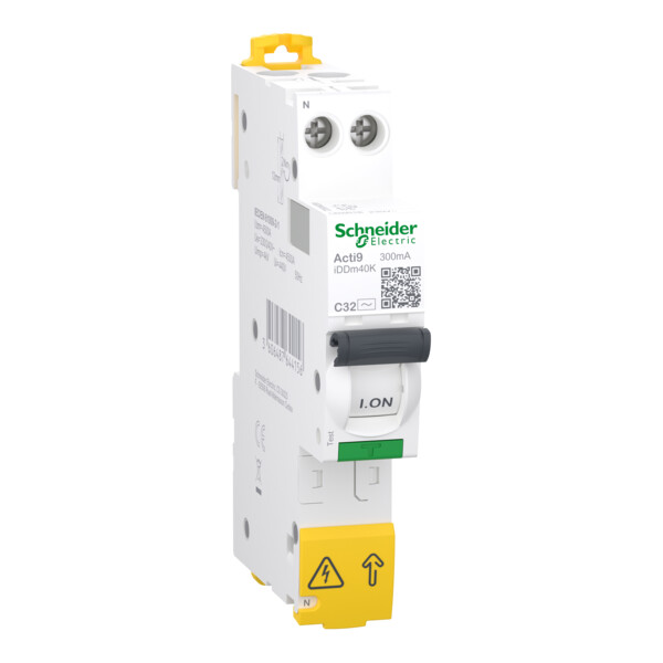Acti9 iDDm40K disjoncteur différentiel 18mm 1PN Cb C 32A 4500A 300mA type AC - Schneider Electric - A9DXK5632