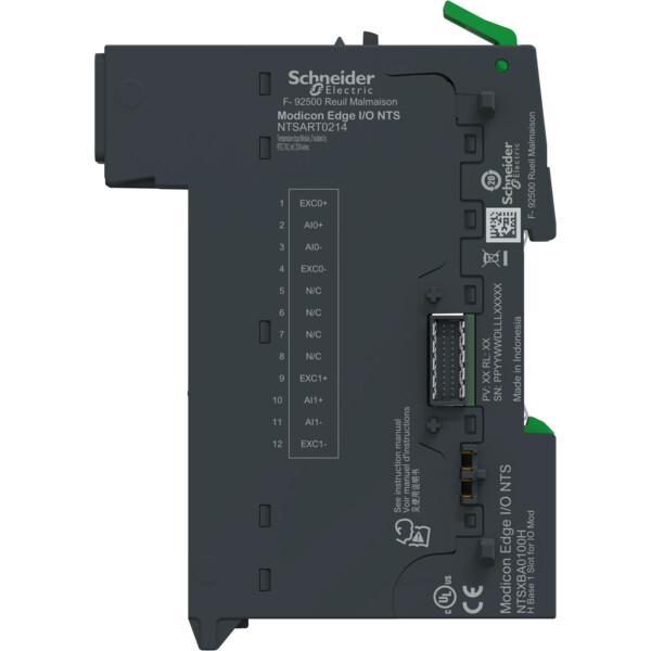Edgeio nts module+base entrée temp 2 voies - rtd,thc,mv - 2/3/4fils - Schneider Electric - NTSART0214K