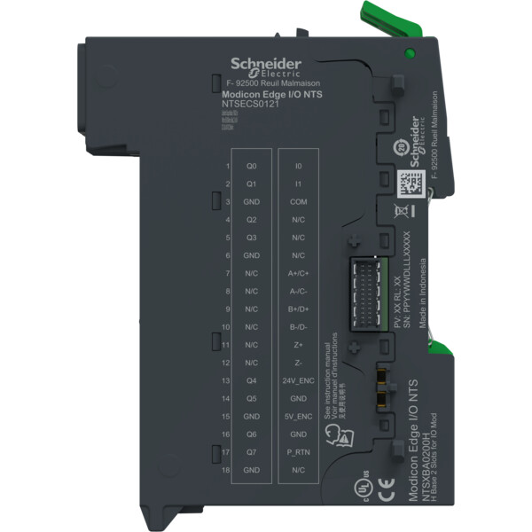 Edgeio nts module+base entrée cam,1xrs422 inc.1mhz,sii 500khz,bissc,+2e - Schneider Electric - NTSECS0121K