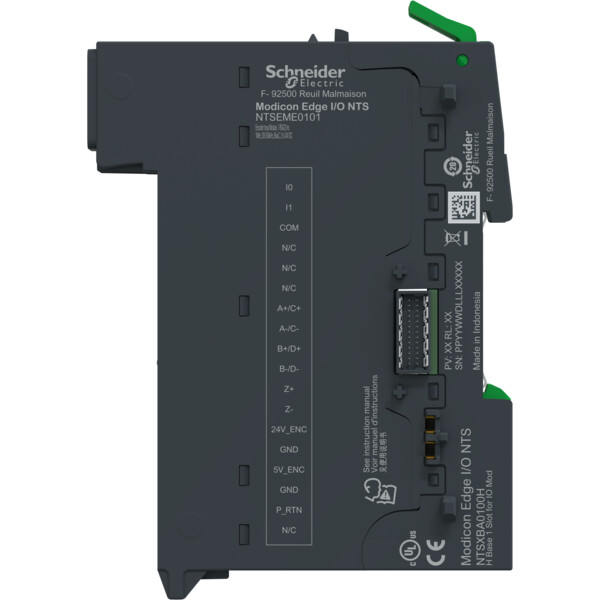 Edgeio nts module+base entrée codeur x1 - rs422 inc.1mhz-sii 500khz-bissc,+2e - Schneider Electric - NTSEME0101K