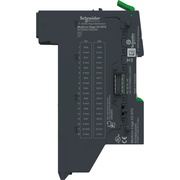 Edgeio nts module+base sortie tor 16 voies - 24vcc 500ma - source - 1/2fils - Schneider Electric - NTSDDO1602XAK
