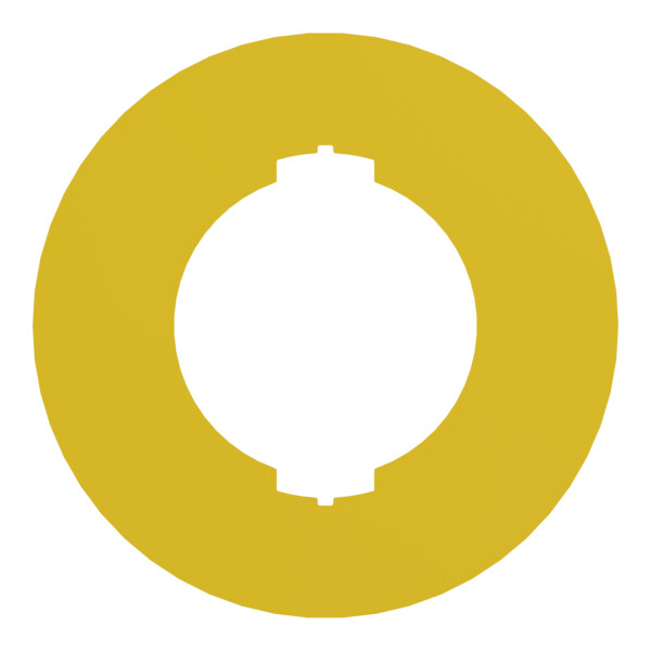 Harmony 9001k - etiquette circulaire plastique diam 75 - jaune - emergency stop - Schneider Electric - 9001KN9318