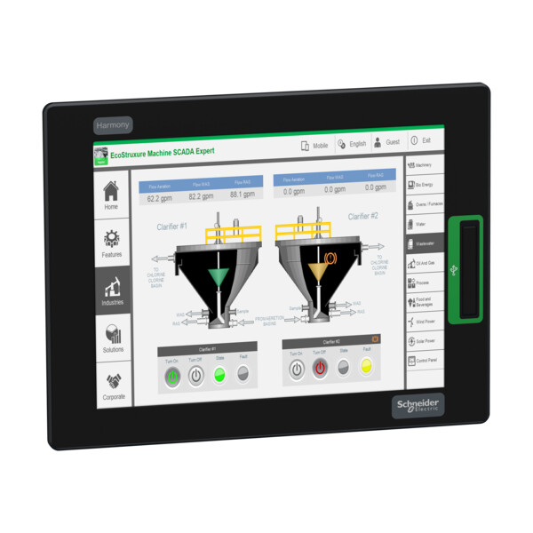 Harmony p6 - écran 12,1p - xga - 16m colors- multi touch - front usb a/micro-b - Schneider Electric - HMIDM6600TM