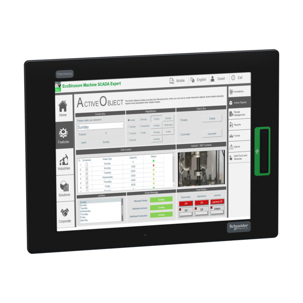 Harmony p6 - écran 15p - xga - 16m - multi touch - front usb a/micro-b - Schneider Electric - HMIDM6700TM