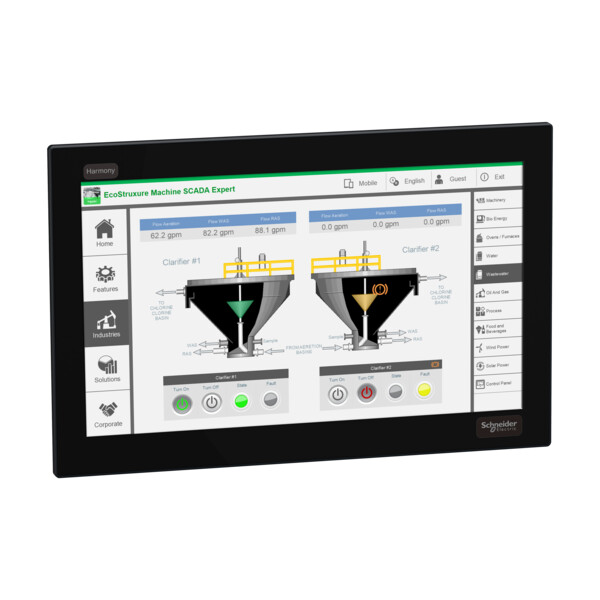 Harmony p6 - écran 15pw - fwxga - 16m couleu - dalle capacitive multi touch - Schneider Electric - HMIDM6700WC