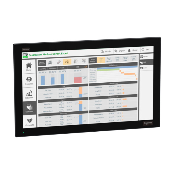 Harmony p6  - ecran modulaire, 22pw full hd, dalle capacitive - Schneider Electric - HMIDM6900WC