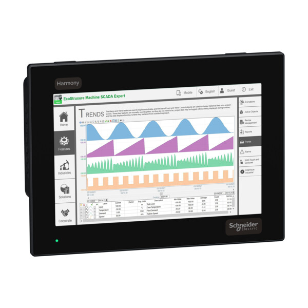 Harmony fp6 - moniteur ecran plat, 10pw wvga, dalle capacitive, dvi, 24vdc - Schneider Electric - HMIFP6500WCD
