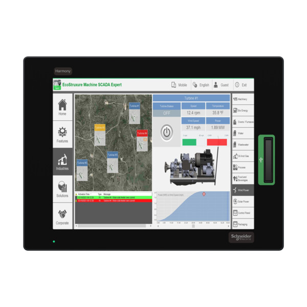 Harmony fp6 - moniteur ecran plat, 15.0 xga, analog-multi, dvi, 24vdc - Schneider Electric - HMIFP6700TMD