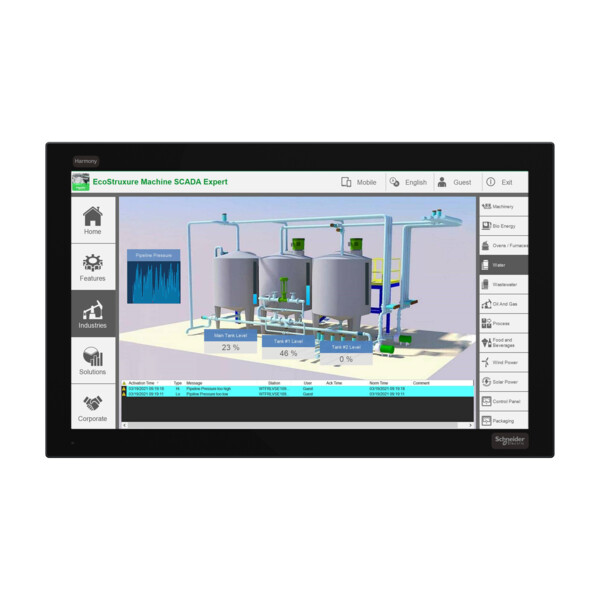 Harmony fp6 - moniteur ecran plat, 22pw full hd, dalle capacitive, dvi, 24vdc - Schneider Electric - HMIFP6900WCD