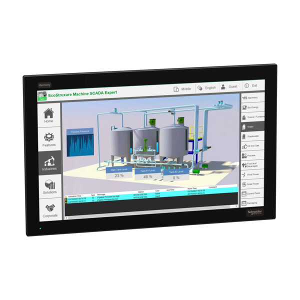 Harmony fp6 - moniteur ecran plat, 22pw full hd, dalle capacitive, dvi, 24vdc - Schneider Electric - HMIFP6900WCD