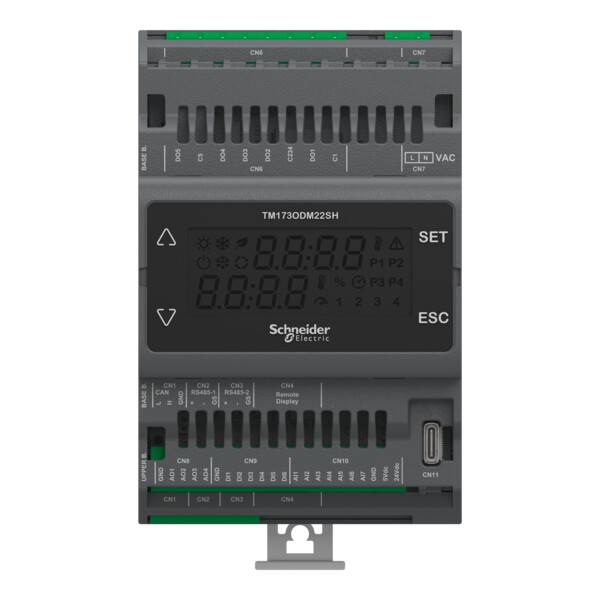 Contrôleurs logiques tm173 optimized,230v, avec afficheur, 2 modbus rs-485 ports - Schneider Electric - TM173ODM22SH
