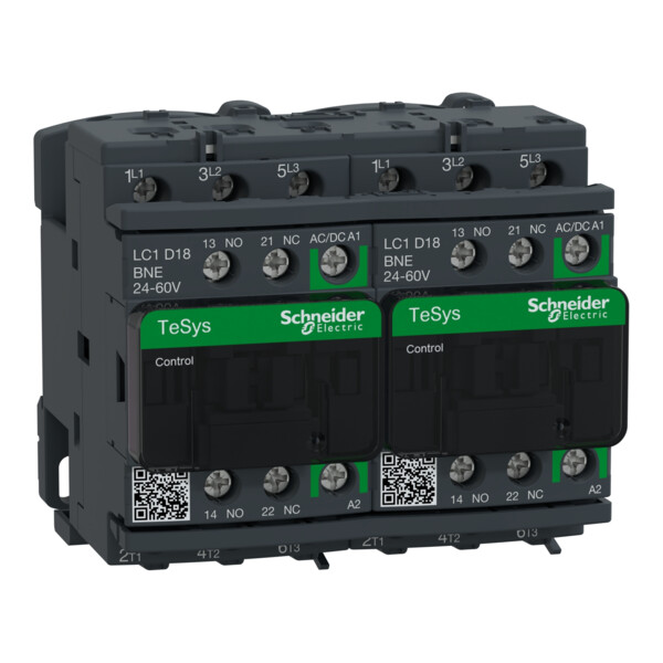 Tesys d - contacteur inverseur - 3p(3 no) - ac3 - - Schneider Electric - LC2D18BNE