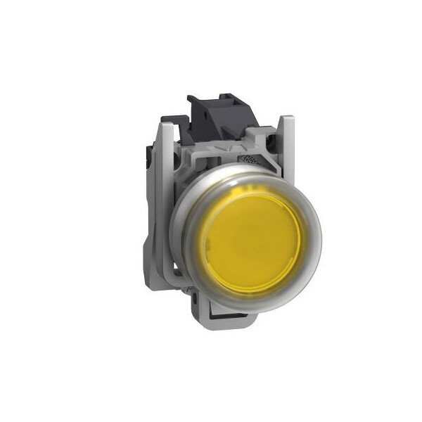 Harmony xb4 - bouton poussoir atex - Ø22 - capuchonné affleurant - 1f - jaune - Schneider Electric - XB4BP581GEX