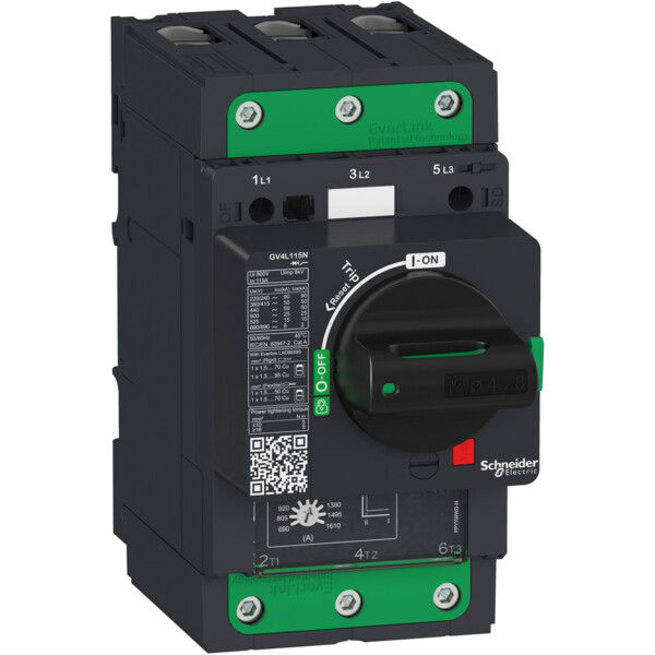 Tesys gv - disjoncteur magnétique - in 115a - 50ka - everlink - Schneider Electric - GV4L115N