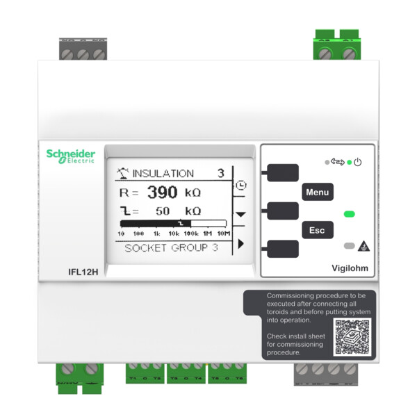 Vigilohm - localisateur auto d'isolement - 12 voies - hôpital - 110-440vca/cc - Schneider Electric - IMDIFL12H