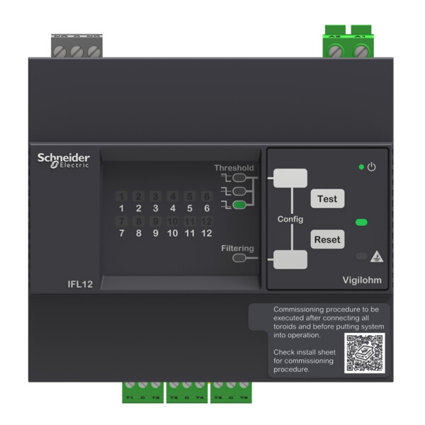 Vigilohm - localisateur auto d'isolement - 12 voies - 24-48vca/cc - Schneider Electric - IMDIFL12L