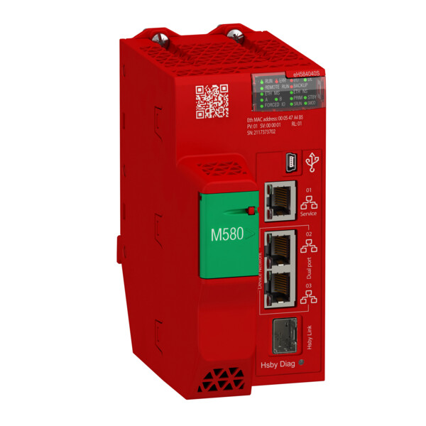 Modicon m580 -cpu safety redondant (hsby), 16/4 mb mémoire, 16 stations rio x80 - Schneider Electric - BMEH584040S