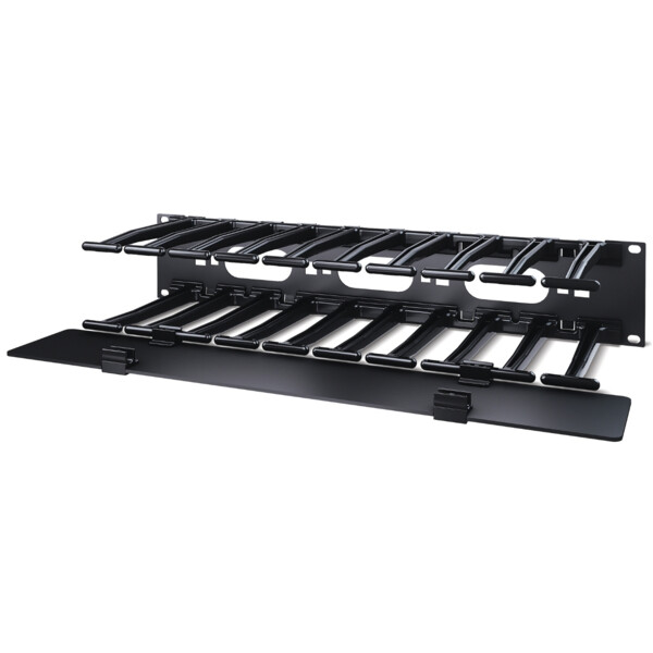 Passe-câbles horizontal - 2u - 15 cm de profondeur - à un seul côté avec capot - Schneider Electric - AR8606