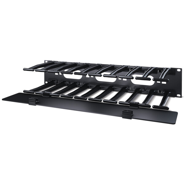 Passe-câbles horizontal - 2u - 15 cm de profondeur - à un seul côté avec capot - Schneider Electric - AR8606