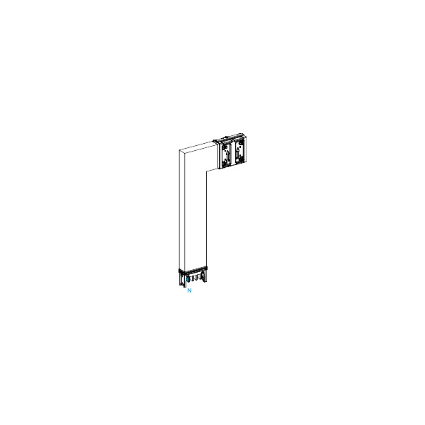Canalis ksa - coude spécial 250a montage vers bas - a=250mm-b=250-750mm - Schneider Electric - KSA250DLF41A