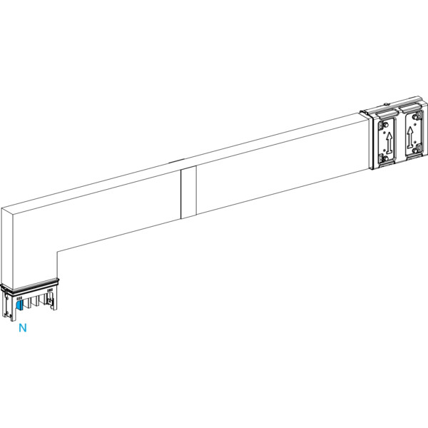 Canalis ksa - coude spéc. coupe feu 250a montage bas - a=700-1200mm-b=250mm - Schneider Electric - KSA250DLF42F