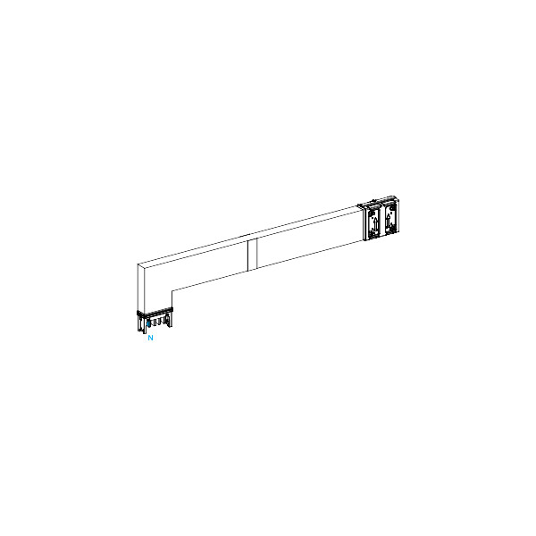 Canalis ksa - coude spéc. coupe feu 250a montage bas - a=700-1200mm-b=250mm - Schneider Electric - KSA250DLF42F