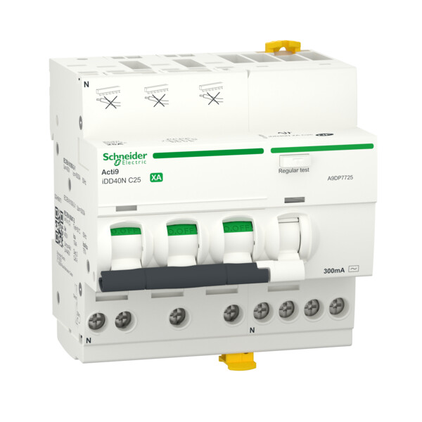 Acti9 idd40n xa - disjoncteur différentiel auto - 3p+n c 25a 6000a/10ka 300ma ac - Schneider Electric - A9DP7725