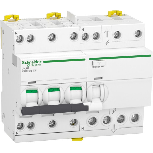 Acti9 idd40n - disjoncteur différentiel tête de groupe - 3p+n c 20a 10ka 30ma ac - Schneider Electric - A9DV3720