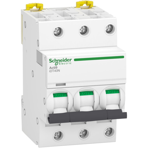 Acti9 idt40n - disjoncteur modulaire - 3p c 40a 6000a/10ka  - Schneider Electric - A9P24340