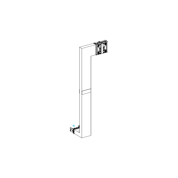 Canalis ksa - coude mult. coupe feu 250a-vers bas & droite-a&c=250mm-b=700-1200 - Schneider Electric - KSA250DMBK41F