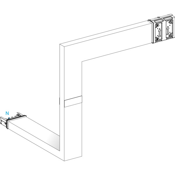 Canalis ksa - coude mult. coupe feu 250a - 3 côtés ajust. 250-750 ou 700-1200mm - Schneider Electric - KSA250DMBK43F