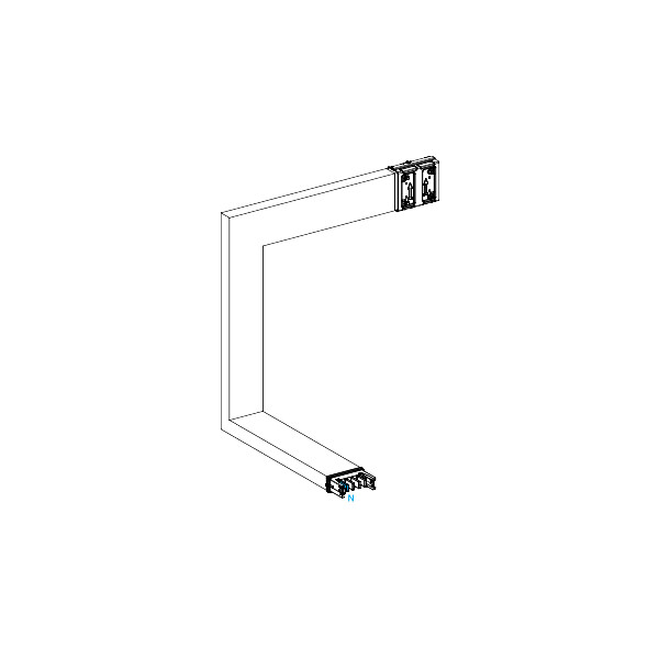 Canalis ksa - coude multiple 250a - vers bas & gauche - 3 côtés ajust. 250-750mm - Schneider Electric - KSA250DMCK43A