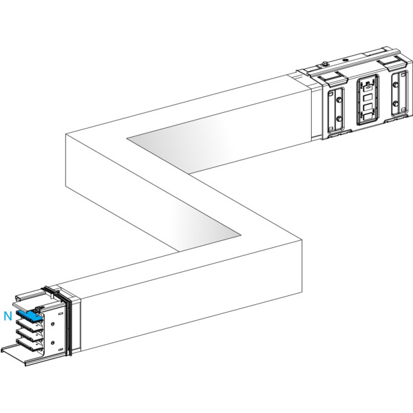 Canalis ksa - zed horiz. 1000a - gau./dr. - 3 côtés ajustables 300-800mm - Schneider Electric - KSA1000DZCG43A
