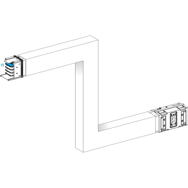 Canalis ksa - zed vertical 1000a - 3 côtés ajustables 300-800mm - Schneider Electric - KSA1000DZE43A