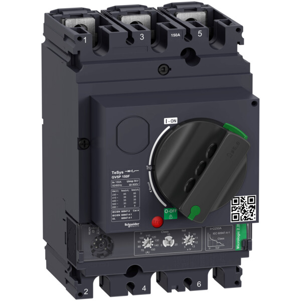 Tesys gv - disjoncteur moteur - 70 à 150a - 36ka - 3p - magnéto-thermique - Schneider Electric - GV5P150F