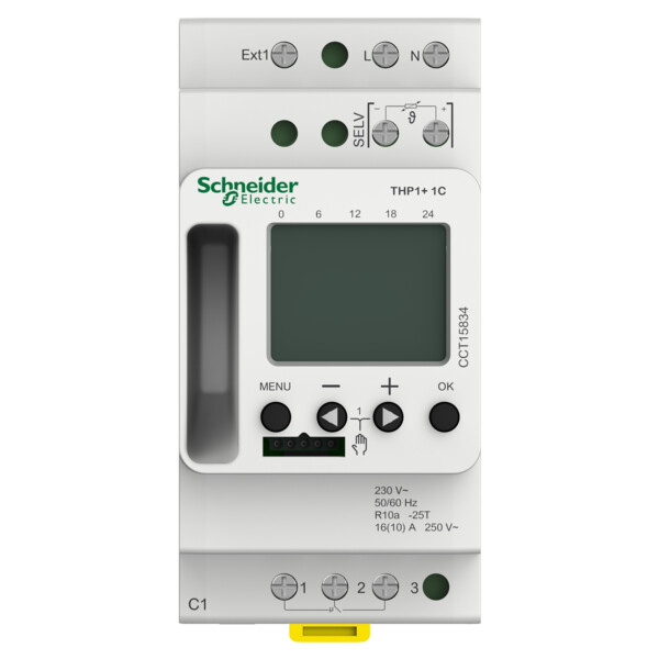 Acti9 thp1+ - thermostat programmable - 1 canal - Schneider Electric - CCT15834