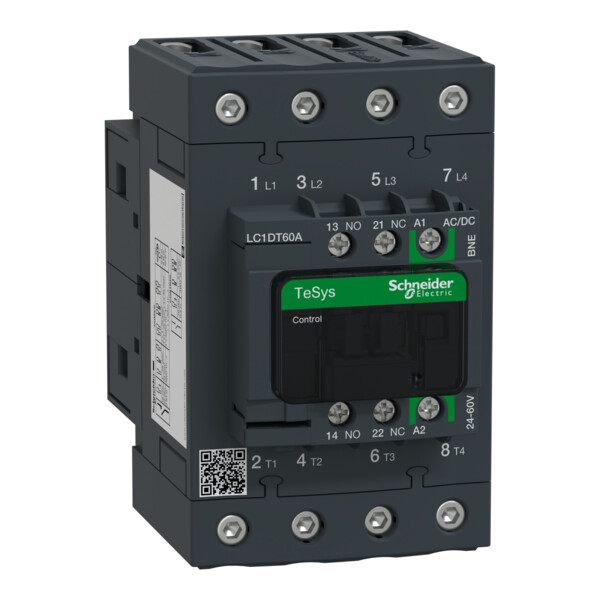 Tesys d green - contacteur 4p (4no) 66a - 24/60vca/cc - basse conso - vis - Schneider Electric - LC1DT60ABNE