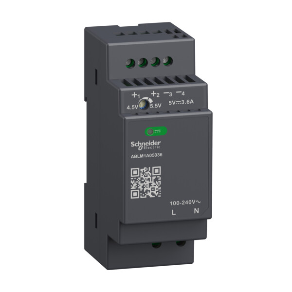 Modicon abl - alimentation à découpage - 3,6a - 100 à 240vca mono/biphasé - 5vcc - Schneider Electric - ABLM1A05036