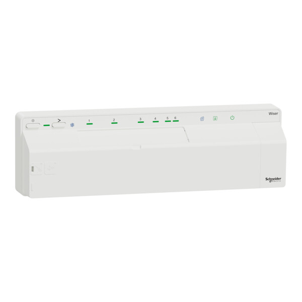 Wiser - actionneur de plancher chauffant hydraulique - 6 zones - 230v - Schneider Electric - CCTFR6600