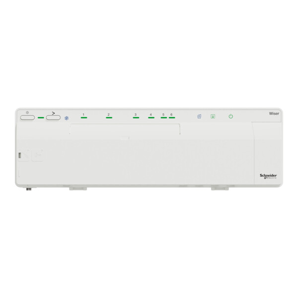 Wiser - actionneur de plancher chauffant hydraulique - 6 zones - 230v - Schneider Electric - CCTFR6600