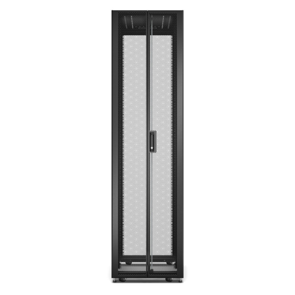 Baie easyrack 600mm/48u/1000mm avec toit, sans panneau latéral, roulettes, noir - Schneider Electric - ER6800