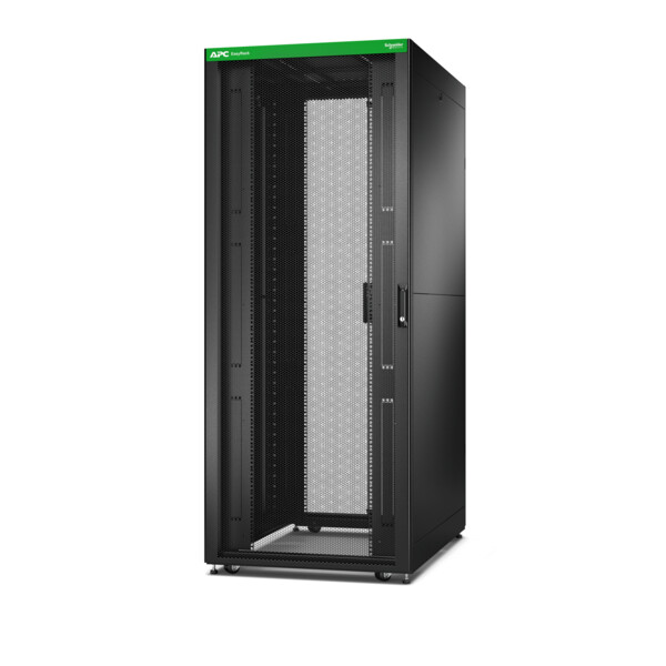 Baie easyrack 800mm/42u/1100mm avec toit, panneau latéral, roulettes, noir - Schneider Electric - ER8212