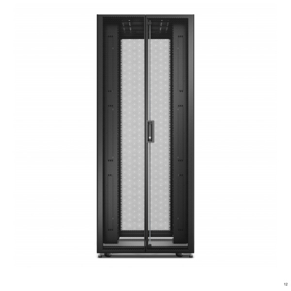 Baie easyrack 800mm/48u/1000mm avec toit, panneau latéral, roulettes, noir - Schneider Electric - ER8802