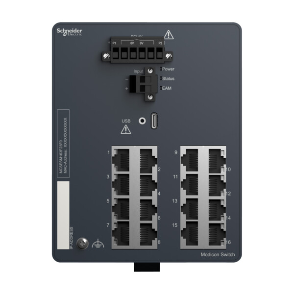 Modicon managed switch 16tx - Schneider Electric - MCSESM163F23F0