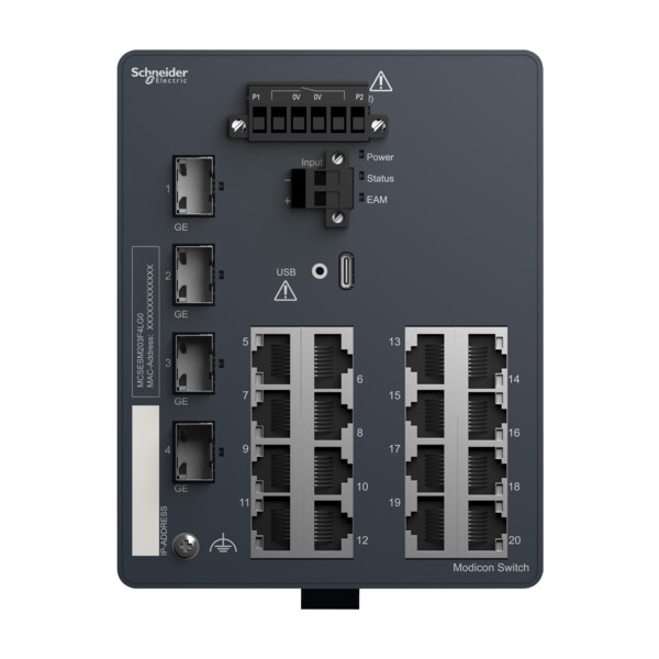 Modicon managed switch 16tx/4ge-sfp - Schneider Electric - MCSESM203F4LG0